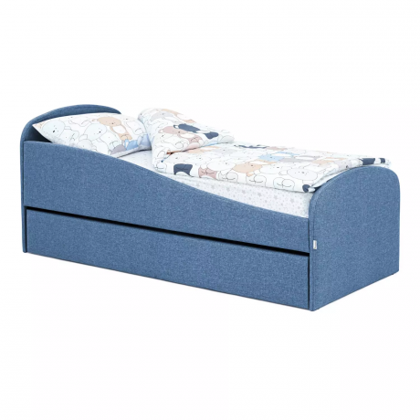 Мягкая кровать с ящиком Letmo  (рогожка) 160х70