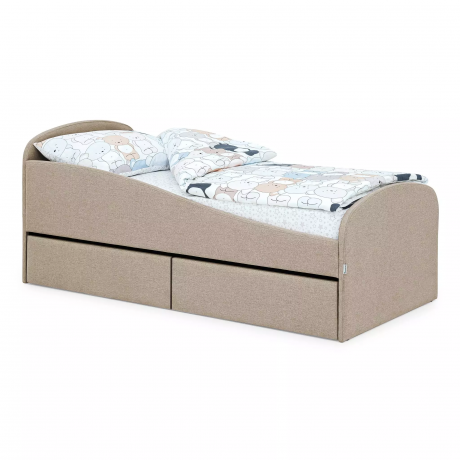 Мягкая кровать с ящиком Letmo (рогожка) 190х80