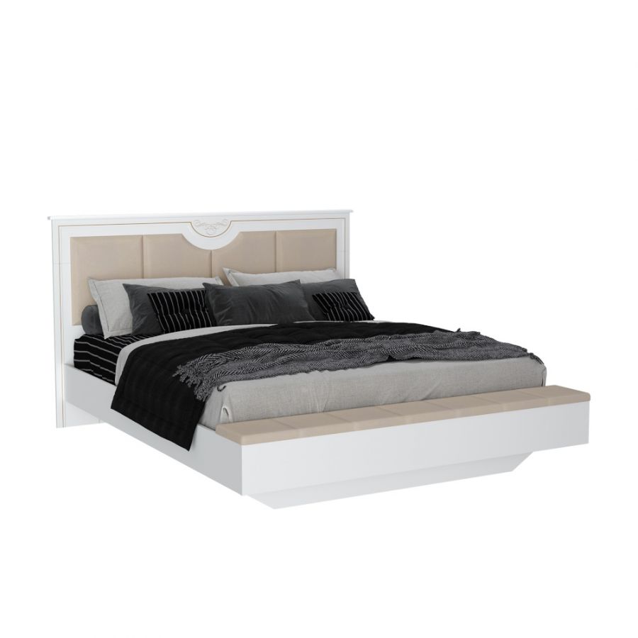 Кровать «Вилла» 1800 мягкая (с банкеткой и подъемным механизмом)