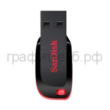 Флэш Диск 16Gb Sandisk Cruzer Blade SDCZ50-016G-B35 USB2.0 черный/красный
