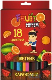Набор цветных карандашей Action! Fruit Ninja, 18 шт. (арт. FN-ACP205-18)
