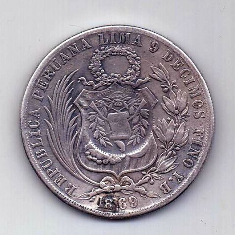 1 песо 1894 Гватемала 1869 Перу Редкость