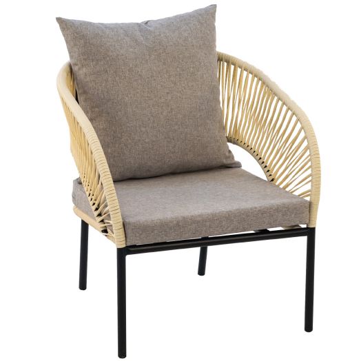 Кресло LUNA с комплектом подушек (Айвори)