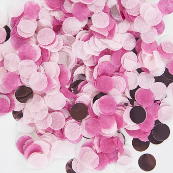 Конфетти розовый, фуксия, розовое золото кружки мелкие (0,8 см)