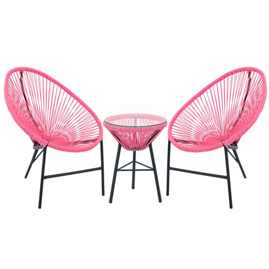 Комплект ACAPULСO (2 стула, стол) (Прут soft розовый)