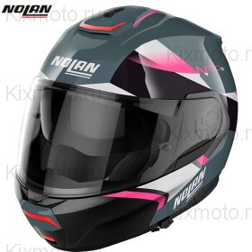 Шлем Nolan N100-6 Paloma N-Com, Черно-серо-розовый