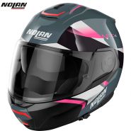 Шлем Nolan N100-6 Paloma N-Com, Черно-серо-розовый