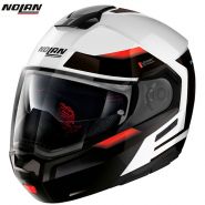 Шлем Nolan N90-3 Reflector N-Com, Бело-черно-красный