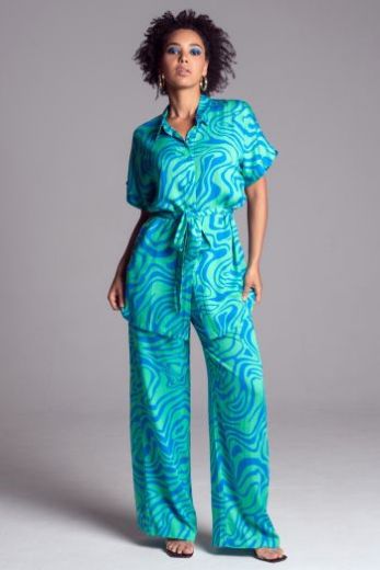 Комплект женской домашней одежды MIA-AMORE Seville 5066T, рубашка и брюки, бирюзовый