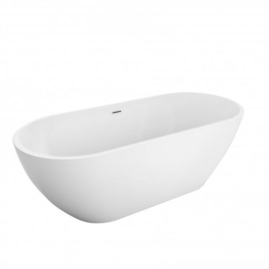 Отдельностоящая акриловая ванна UNO в комплекте со сливом-переливом BelBagno BB701-1400-720-K ФОТО