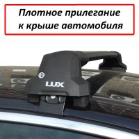 Багажник на крышу Ниссан Кашкай 2013-2022, без рейлингов (Nissan Qashqai J11), Lux City, черные дуги