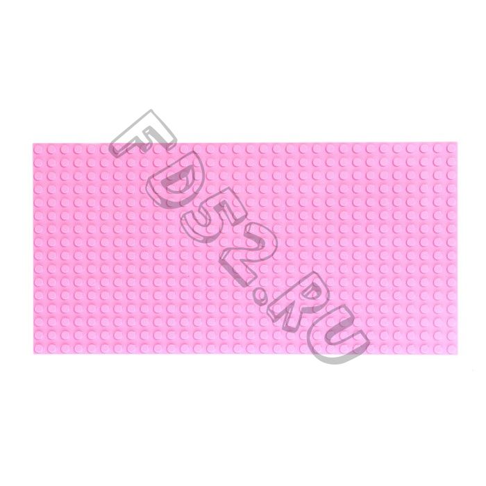 Пластина-основание для конструктора, 25,5 x 12,5 см, цвет розовый