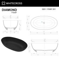 Ванна WHITECROSS Diamond 170x87 0201.170087 схема 22
