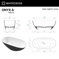 Ванна WHITECROSS Onyx A 160x75 0204.160075 схема 26