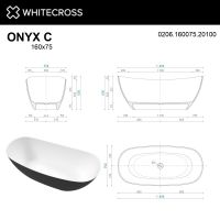 Ванна WHITECROSS Onyx C 160x75 0206.160075 схема 30