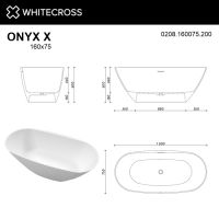 Ванна WHITECROSS Onyx X 160x75 0208.160075 схема 8