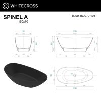 Ванна WHITECROSS Spinel A 150x70 0209.150070 схема 18
