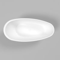 Черно-белая ванна WHITECROSS Spinel B 155x73 0210.15507300 со сливом по центру схема 2