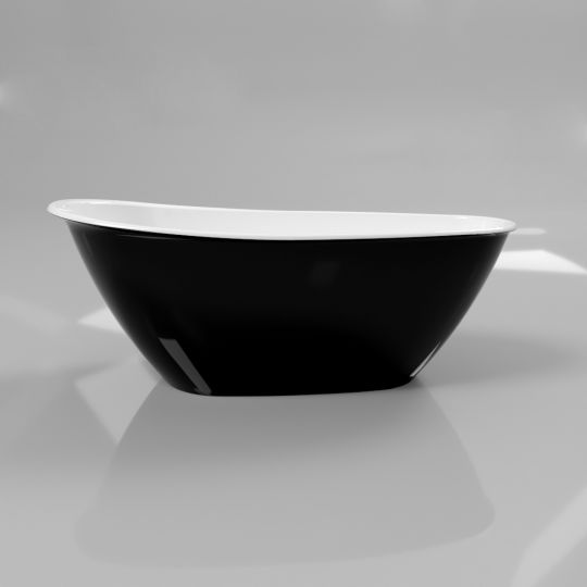 Черно-белая ванна WHITECROSS Spinel B 155x73 0210.15507300 со сливом по центру ФОТО