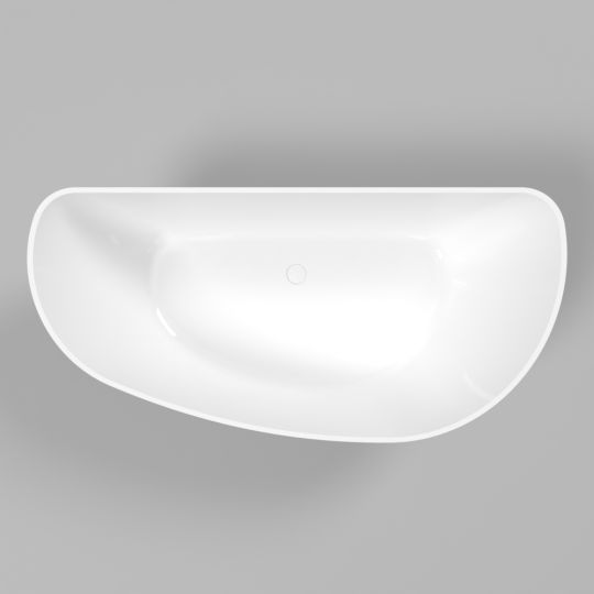 Асимметричная ванна WHITECROSS Topaz 170x80 0212.170080 из искусственного камня схема 9