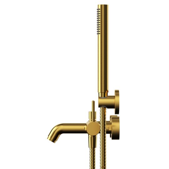 Смеситель для ванны с душевым комплектом WHITECROSS Y Y1231GLB золото схема 2