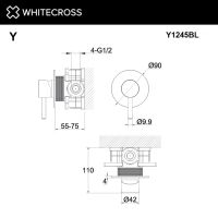 Смеситель для душа скрытого монтажа WHITECROSS Y Y1245BL черный схема 3