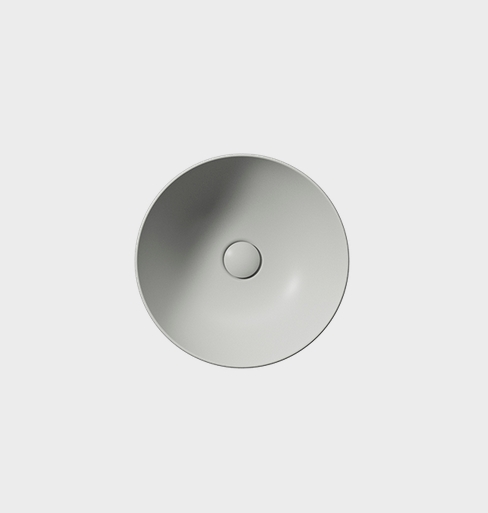 Раковина-чаша накладная круглая GSI NUBES 903917 400 мм х 400 мм, без перелива, цвет Cenere Matte схема 2
