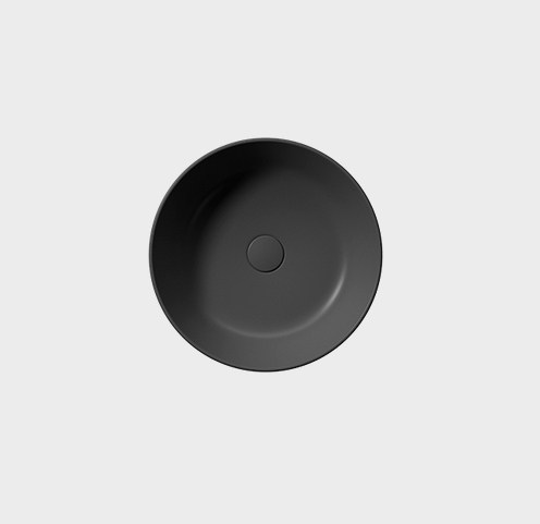 Раковина накладная круглая GSI KUBE X 942726 45х45, Чёрный матовый Ardesia схема 2
