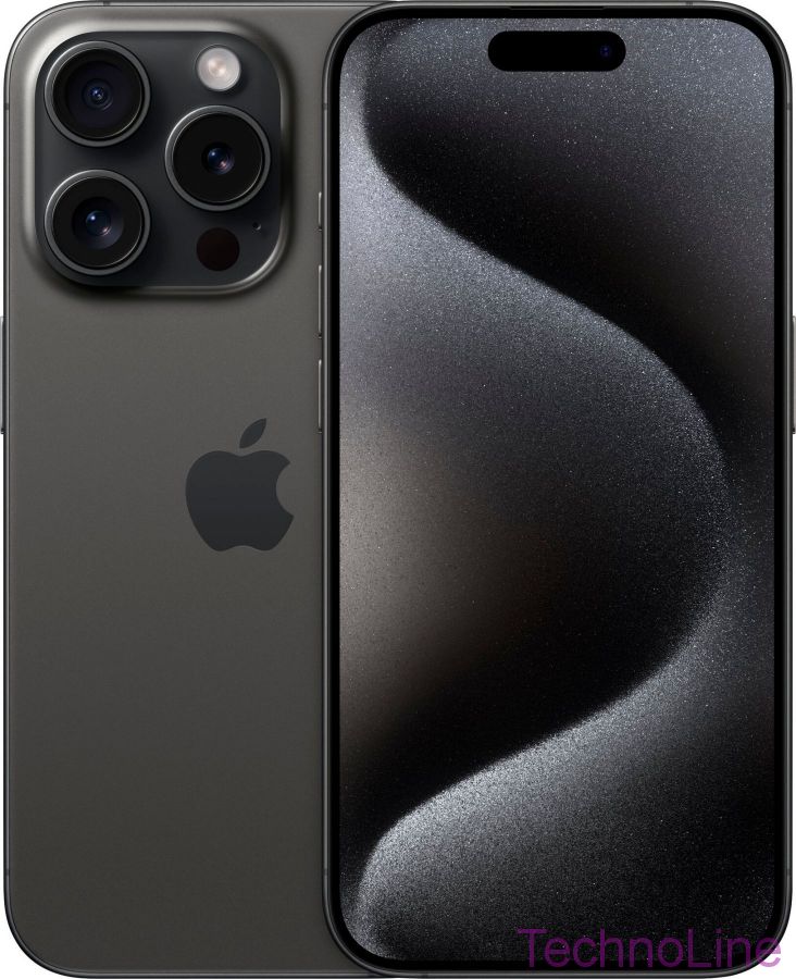 Смартфон Apple iPhone 15 Pro 512 ГБ, Dual: nano SIM + eSIM, черный титан EU
