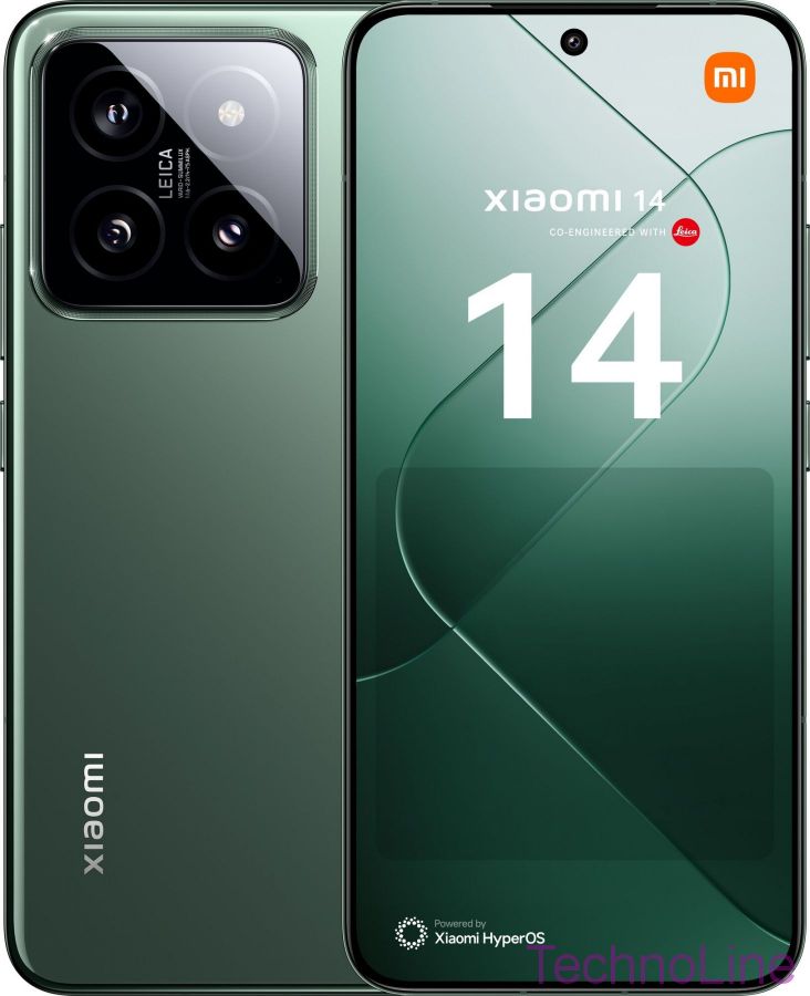 Смартфон Xiaomi 14 12/512Gb Зеленый EU (Британская вилка)