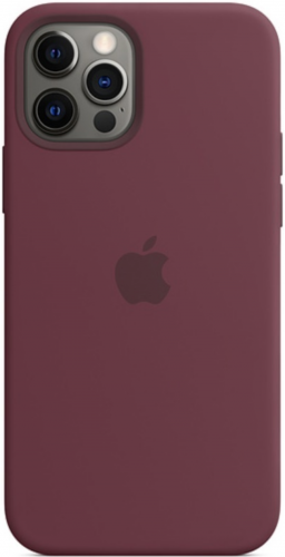 Чехол силиконовый для iPhone 12 Pro Max (Бордовый)