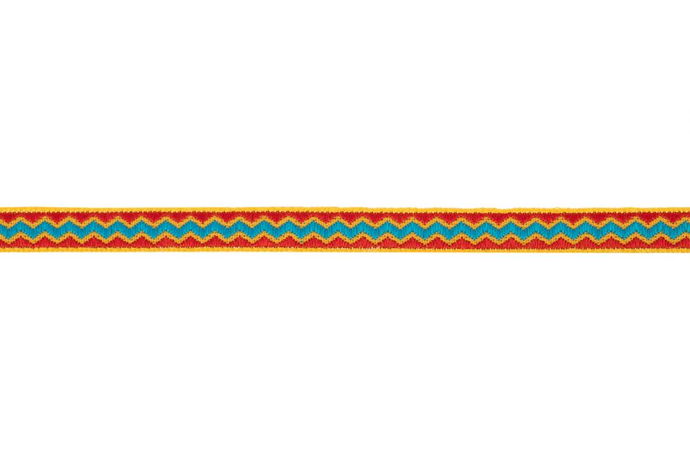 Тесьма декоративная жаккардовая 10 мм Орнамент для северных народов рис 9635 (C3853.9635)