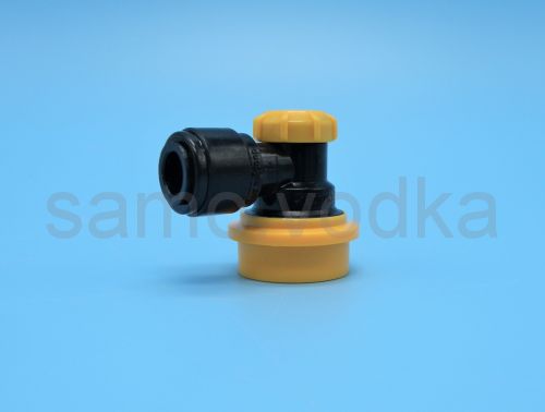 Коннектор пивной (желтый) Ball Lock с фитингом Duotight под шланг 8 мм