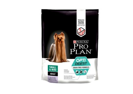 Purina ProPlan для собак мини пород с чувствительным пищеварением, грейн фри формула, индейка 700г