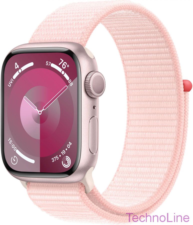 Умные часы Apple Watch Series 9 45 мм Aluminium Case GPS, Pink/Light Pink Sport Loop