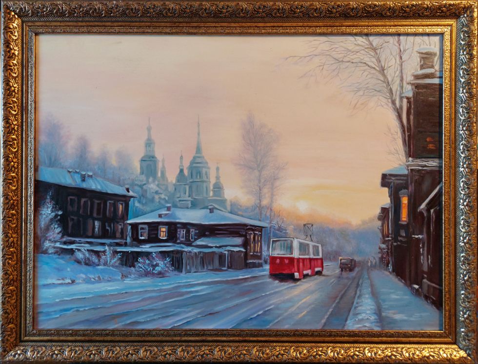картина "Старый Иркутск зимой"