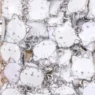 фото Подвеска (кулон/ шарм) Кот в серебре из металла с эмалью белый