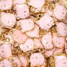 фото Подвеска (кулон/ шарм) Кот в золоте из металла с эмалью розовый