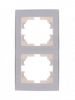 Рамка 2-ая Вертикальная Lezard Rain 703-0225-152 Белый, Пластик / Лезард