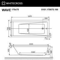 Ванна WHITECROSS Wave 170x75 схема 24