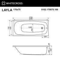 Ванна WHITECROSS Layla 170x75 схема 25