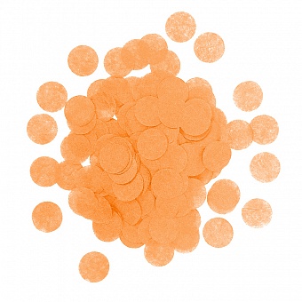 Конфетти кружки бумажные 2 см оранжевый