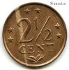 Нидерландские Антилы 2 1/2 цента 1974