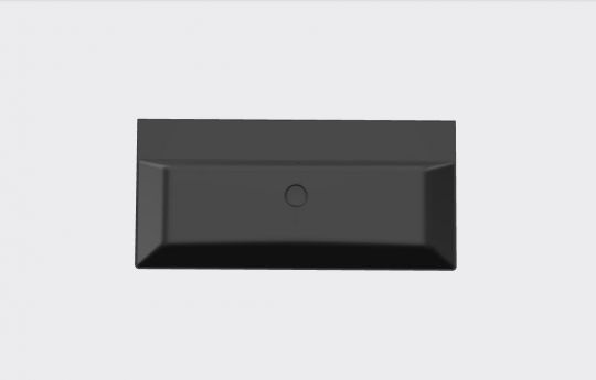 Накладная либо подвесная раковина черного цвета GSI KUBE X 9423011 100х47 схема 2