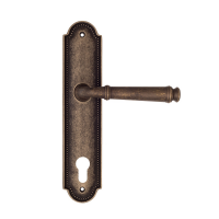 Дверная ручка на планке Fratelli Cattini Farfalla CYL PL248 античная бронза