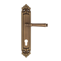 Дверная ручка на планке Fratelli Cattini Farfalla CYL PL96 матовая бронза
