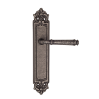 Дверная ручка на планке Fratelli Cattini Farfalla PL96 античное серебро