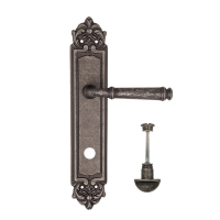 Дверная ручка на планке Fratelli Cattini Farfalla WC-2 PL96 античное серебро