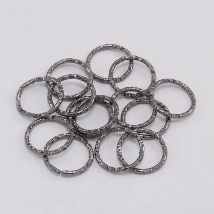 Кольцо соединительное цвет Черный никель Декоративное разъемное, одинарное Разные диаметры (AC0256.GB)