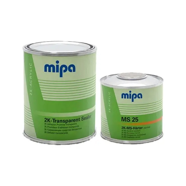 Mipa 2K-Transparent-Sealer Грунт-наполнитель прозрачный, бесцветный с отвердителем MS 25, объем 1л. + 500мл.